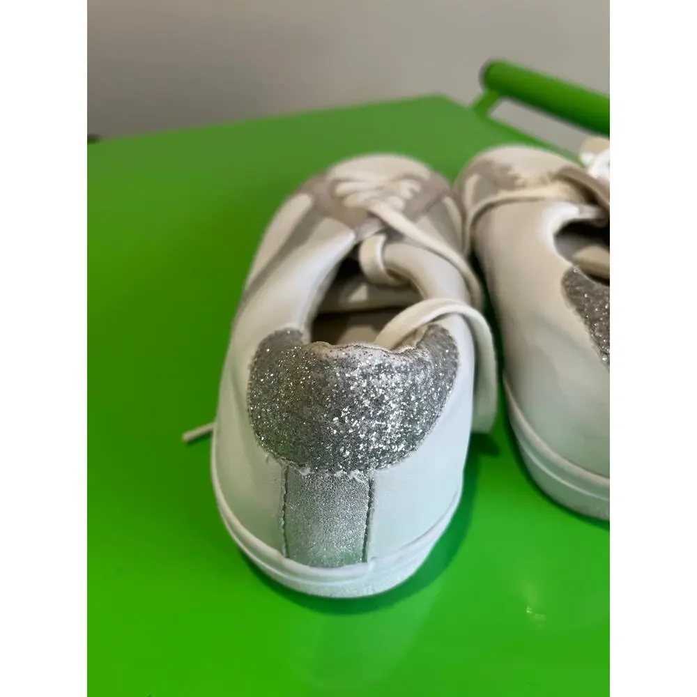 Madewell Leather Sneakers White Gray Low Top Casual Shoes Sz 9